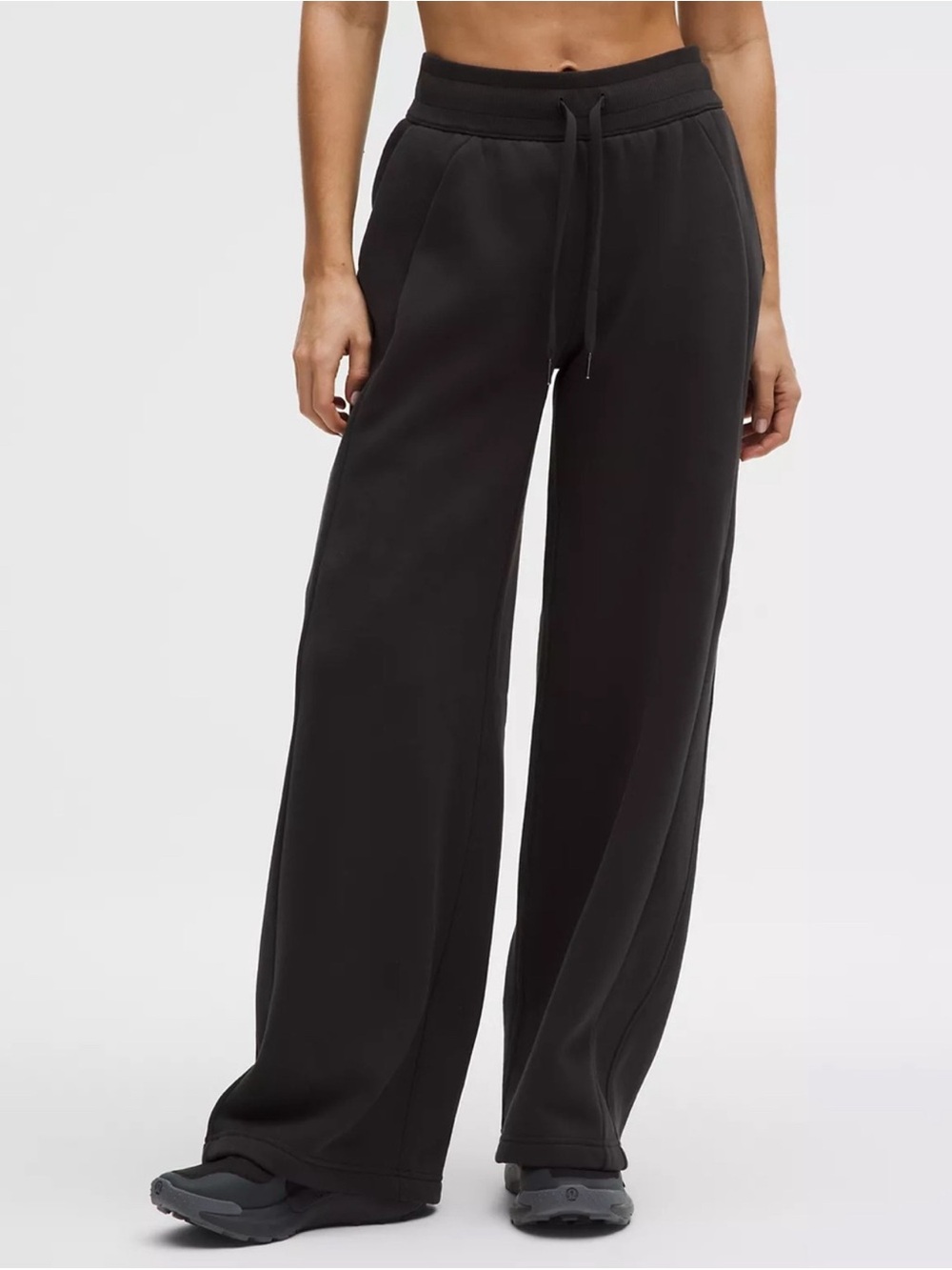 Lululemon Scuba Mid-Rise Wide-Leg Pant Size XXS Regular Black